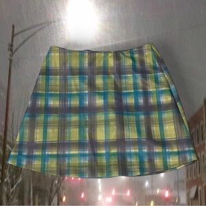 Joules Vibrant Plaid Mini Skirt